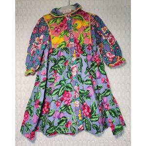 Vintage Wee Clancy Size 4 Girls Dress Floral & fruits